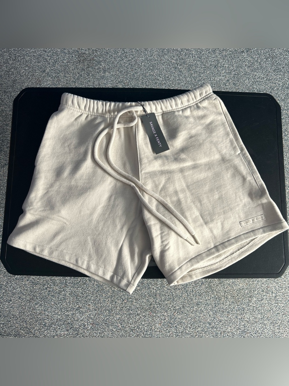 Savage x Fenty Men's Beige Fleece Shorts